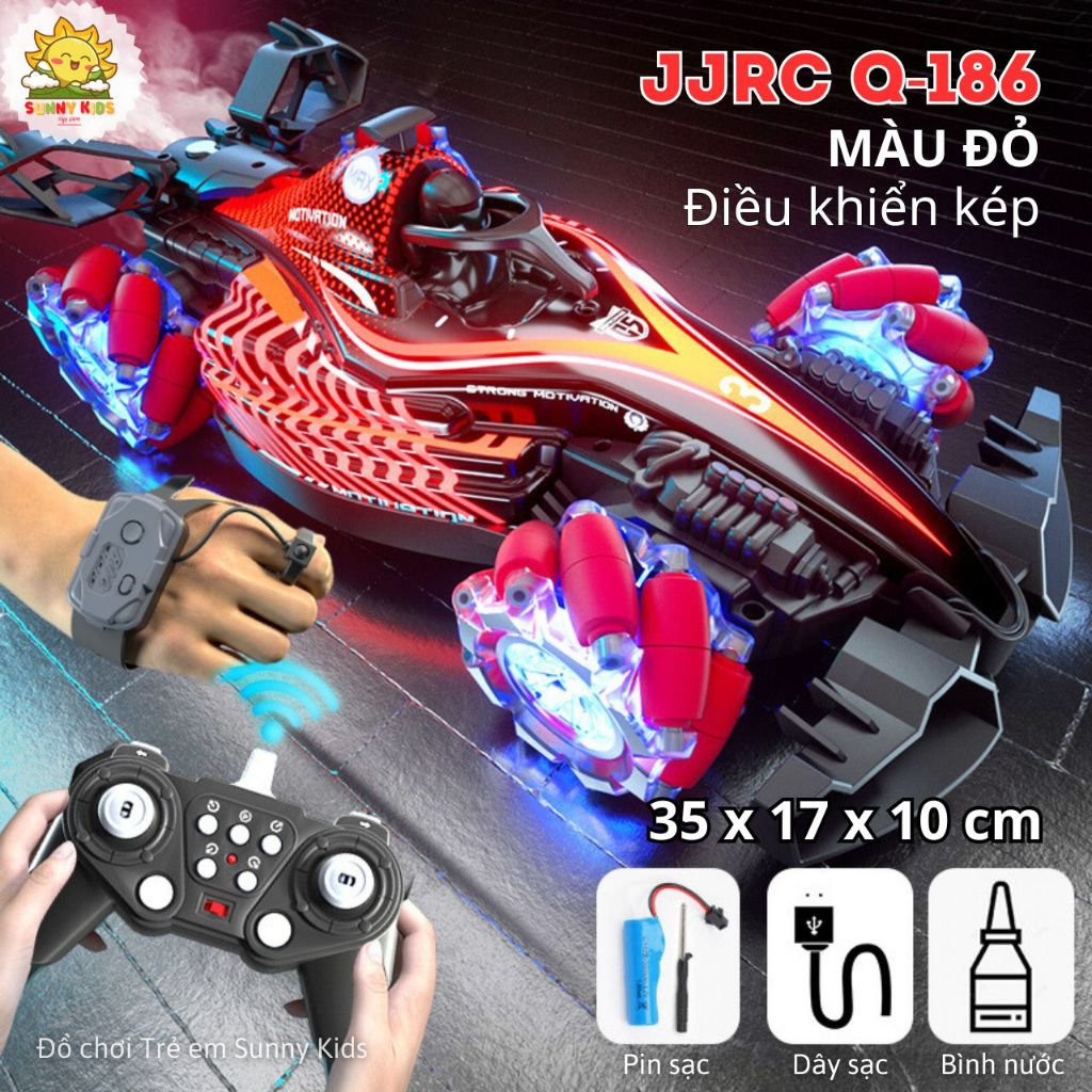 JJRC Q186 Xe Điều Khiển Từ Xa Kích Thước Lớn, Dài 35cm, 45 Phút, Di Chuyển 8 Hướng, Âm Nhạc, Nhiều Đèn Led - Sunny Kids