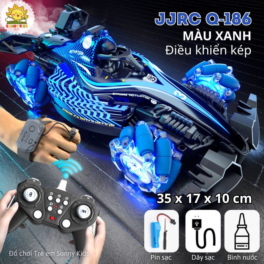 JJRC Q186 Xe Điều Khiển Từ Xa Kích Thước Lớn, Dài 35cm, 45 Phút, Di Chuyển 8 Hướng, Âm Nhạc, Nhiều Đèn Led - Sunny Kids