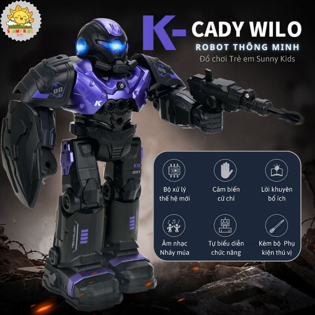 Robot Điều Khiển Từ Xa CADY Wilo JJRC R20, Di chuyển linh hoạt, Cảm biến cử chỉ, Đồ chơi Robot thông minh - Sunny Kids