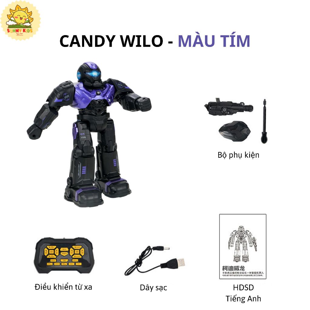 Robot Điều Khiển Từ Xa CADY Wilo JJRC R20, Di chuyển linh hoạt, Cảm biến cử chỉ, Đồ chơi Robot thông minh - Sunny Kids