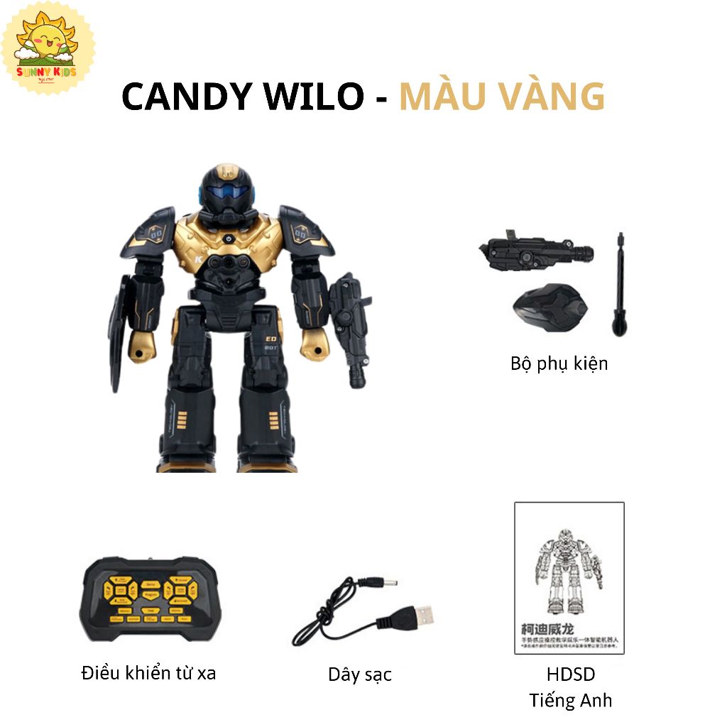 Robot Điều Khiển Từ Xa CADY Wilo JJRC R20, Di chuyển linh hoạt, Cảm biến cử chỉ, Đồ chơi Robot thông minh - Sunny Kids