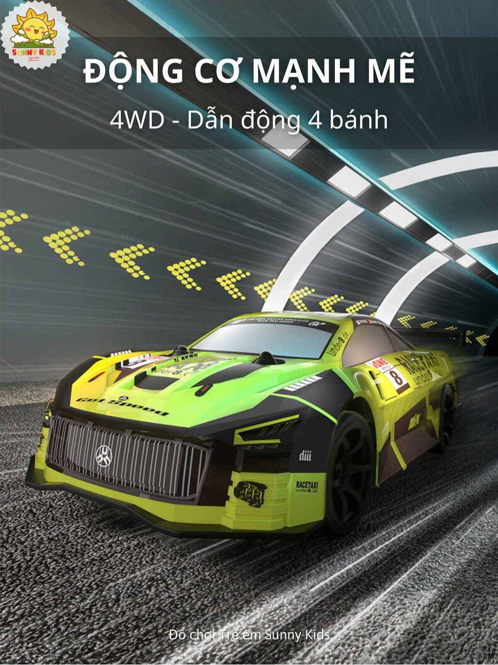 Xe Đua Điều Khiển Từ Xa JJRC Q165 Tốc Độ Cao, Trang bị 2 bộ bánh Drift và Off-Road chuyên nghiệp, 2 Cầu 4WD - Sunny Kids