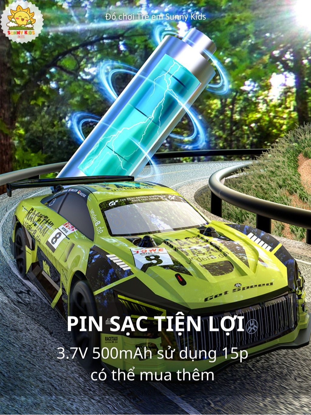 Xe Đua Điều Khiển Từ Xa JJRC Q165 Tốc Độ Cao, Trang bị 2 bộ bánh Drift và Off-Road chuyên nghiệp, 2 Cầu 4WD - Sunny Kids