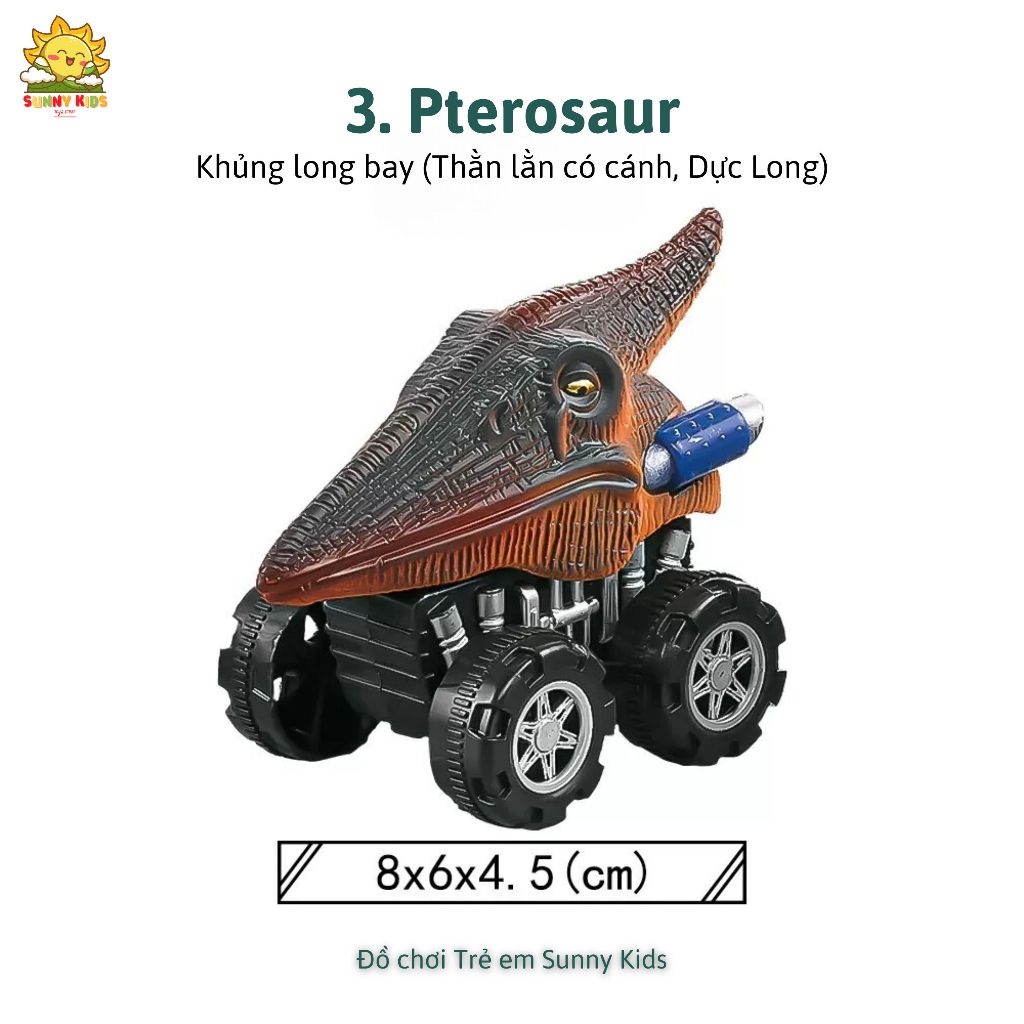 Xe Khủng Long Đồ Chơi cho Bé, Mẫu mã đa dạng, Chất liệu mềm mại, An toàn, Đồ chơi cho Bé từ 1 đến 3 Tuổi - Sunny Kids