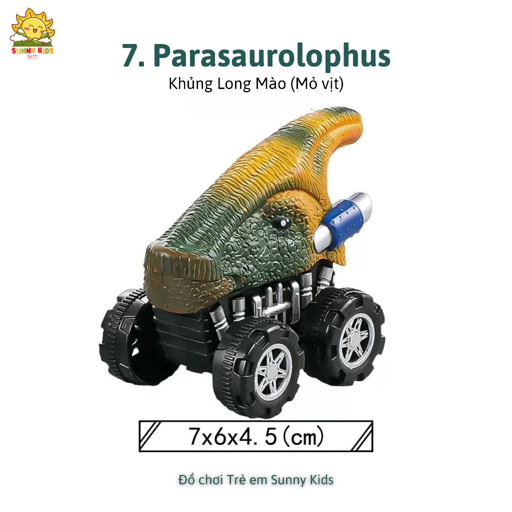 Xe Khủng Long Đồ Chơi cho Bé, Mẫu mã đa dạng, Chất liệu mềm mại, An toàn, Đồ chơi cho Bé từ 1 đến 3 Tuổi - Sunny Kids