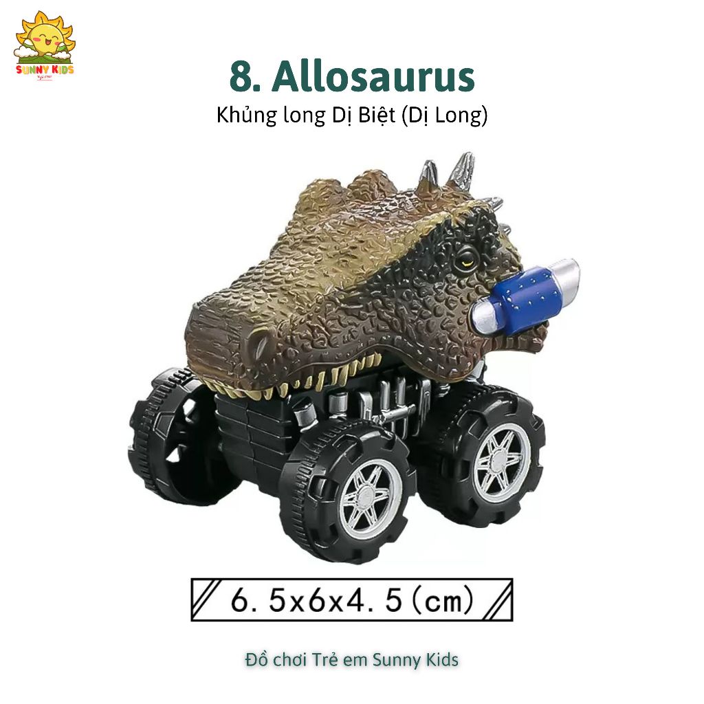 Xe Khủng Long Đồ Chơi cho Bé, Mẫu mã đa dạng, Chất liệu mềm mại, An toàn, Đồ chơi cho Bé từ 1 đến 3 Tuổi - Sunny Kids
