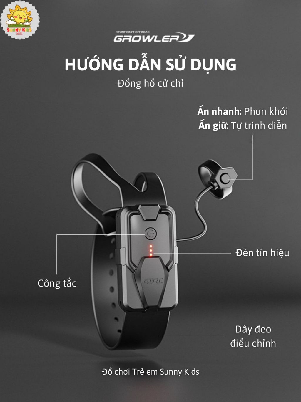 Xe Đồ Chơi Điều Khiển 4DRC Y3 Siêu Ngầu, Drift 360°, Phun Khói, Vỏ Hợp Kim, Đèn Sáng, Âm Thanh Sống Động - Sunny Kids
