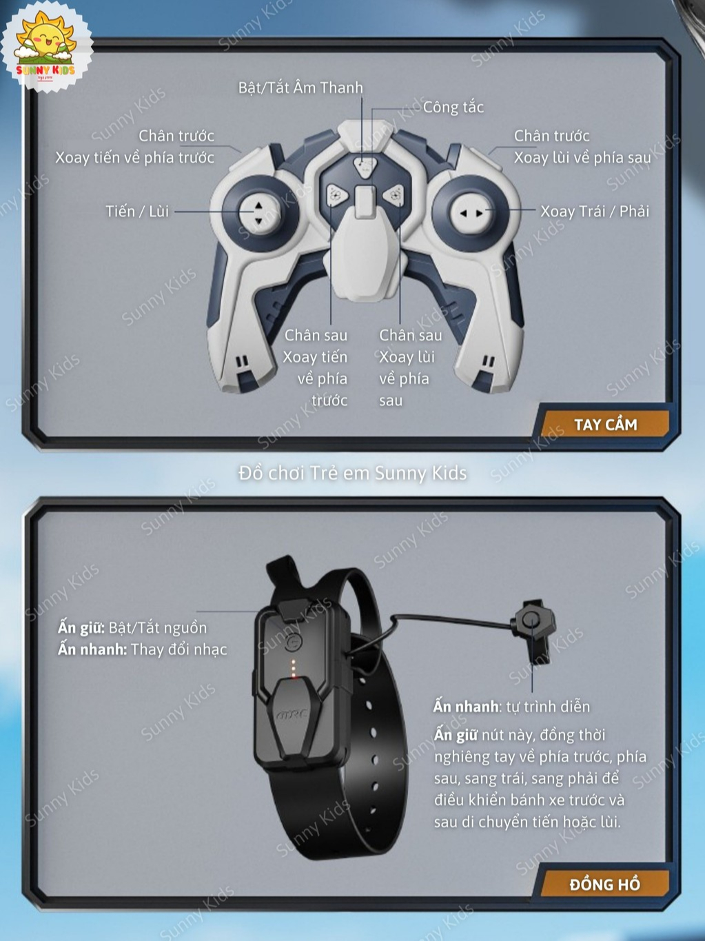 Chó Robot 4DRC Y9 – Điều Khiển Cử Chỉ, Tương Tác Cảm Ứng, Mắt Led Biểu Cảm, Đồ Chơi Robot Thông Minh Cho Bé – Sunny Kids