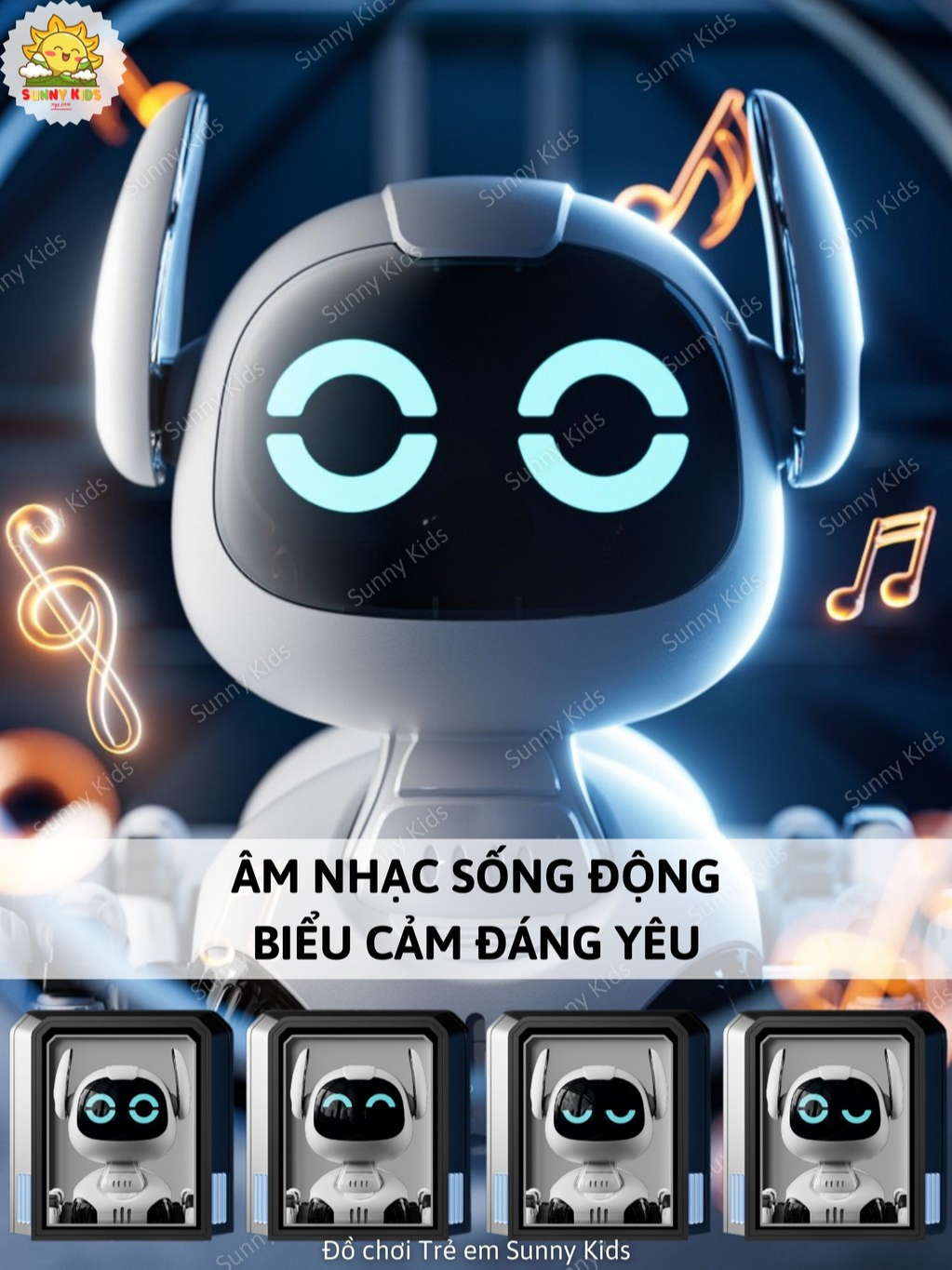 Chó Robot 4DRC Y9 – Điều Khiển Cử Chỉ, Tương Tác Cảm Ứng, Mắt Led Biểu Cảm, Đồ Chơi Robot Thông Minh Cho Bé – Sunny Kids
