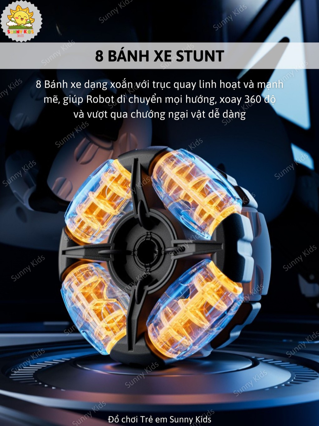 Chó Robot 4DRC Y9 – Điều Khiển Cử Chỉ, Tương Tác Cảm Ứng, Mắt Led Biểu Cảm, Đồ Chơi Robot Thông Minh Cho Bé – Sunny Kids