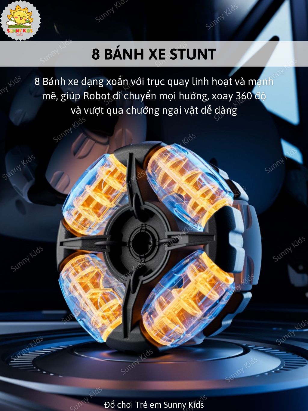 Robot Chó Đồ Chơi 4DRC Y9 Siêu Dễ Thương, Tương Tác Chạm, Xoay 360° Điều Khiển Cử Chỉ, Biểu Cảm Mắt LED - Sunny Kids