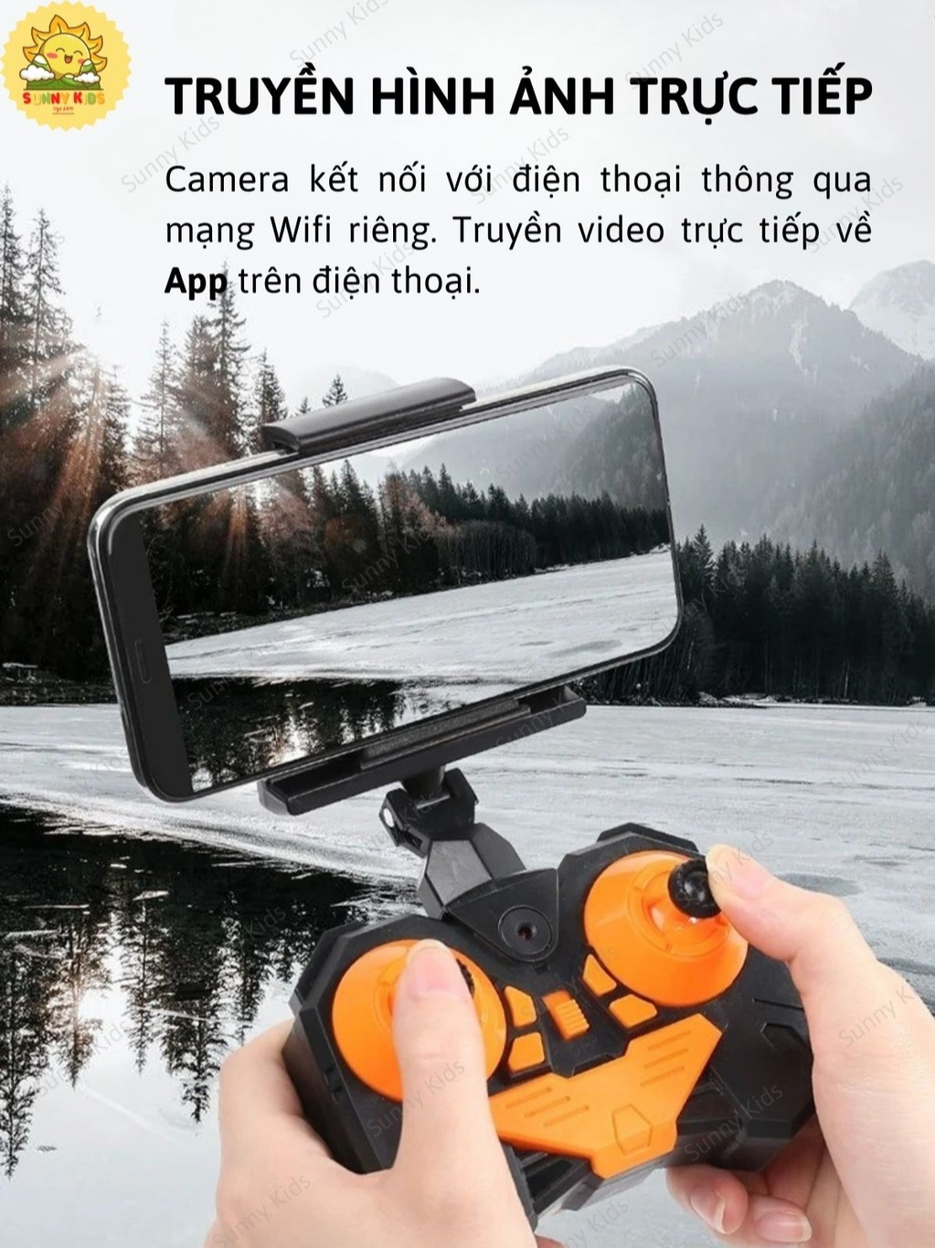 Xe Điều Khiển Từ Xa Có Camera HD Climbing, Dẫn Động 2 Bánh, Vỏ Hợp Kim, Xe Ô Tô Đồ Chơi Địa Hình Siêu Bền - Sunny Kids
