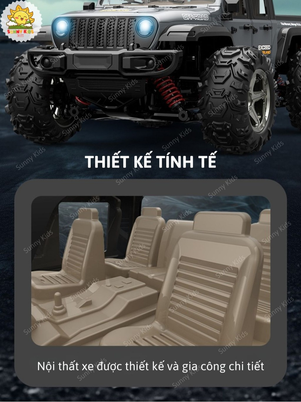 JJRC C8819 - Xe Địa Hình Tốc Độ 35km/h, 4WD Truyền Động 2 Cầu, Điều Khiển Từ Xa 2.4GHz, Thiết Kế Siêu Ngầu – Sunny Kids