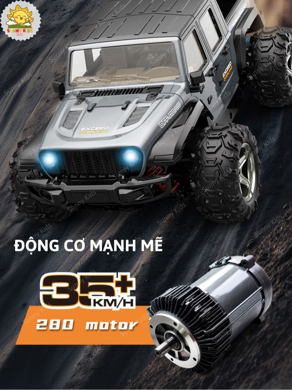 JJRC C8819 - Xe Địa Hình Tốc Độ 35km/h, 4WD Truyền Động 2 Cầu, Điều Khiển Từ Xa 2.4GHz, Thiết Kế Siêu Ngầu – Sunny Kids