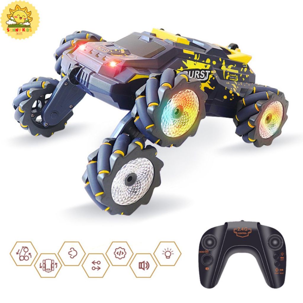 Xe Điều Khiển Từ Xa JJRC JC03 PRO – Xe Địa Hình 6 Bánh Drift Ngang, Biến Hình, Phun Khói, Điều Khiển Cử Chỉ
