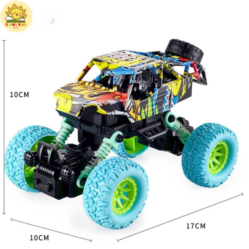 Xe Đồ Chơi Địa Hình 17cm, 6 Màu Sắc Nổi Bật, Chạy Đà 2 Cầu, Giảm Sóc 4 Bánh, Lốp Bằng Cao Su Chống Trượt - Sunny Kids