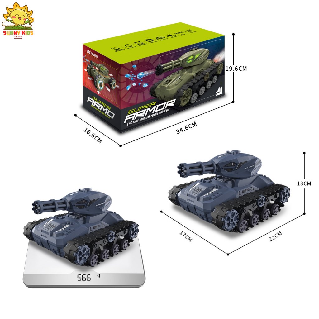 Xe Tăng Điều Khiển Từ Xa JJRC Q126, Pin sạc, Đồ Chơi Cao Cấp, Âm Nhạc Ánh Sáng Sống Động - Sunny Kids