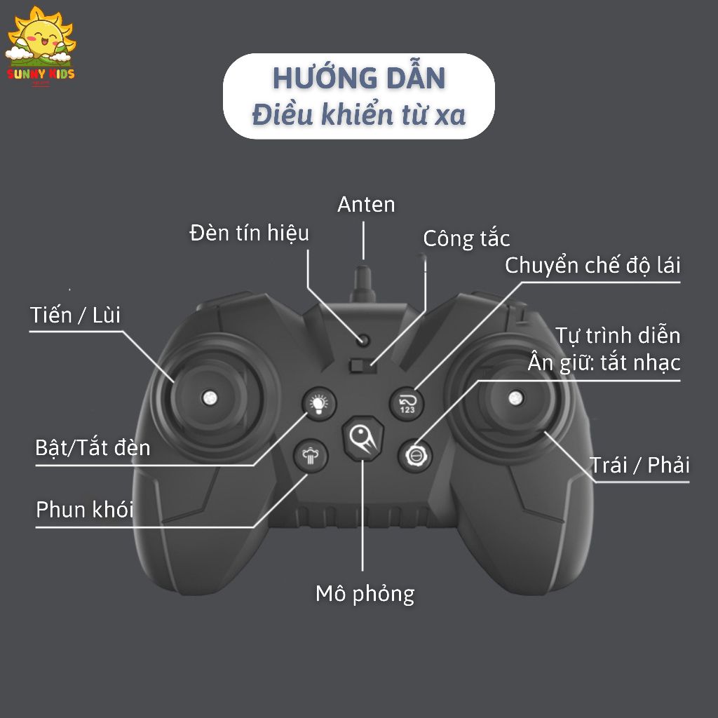 Xe Tăng Điều Khiển Từ Xa JJRC Q126, Pin sạc, Đồ Chơi Cao Cấp, Âm Nhạc Ánh Sáng Sống Động - Sunny Kids