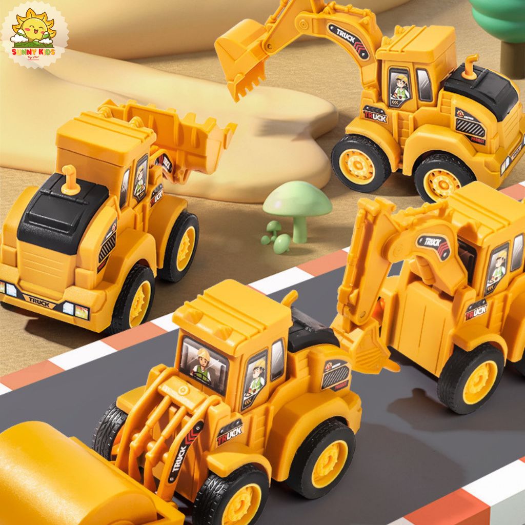 Xe Ô Tô Đồ Chơi Công Trường, Di Chuyển Quán Tính, Chất Liệu Cao Cấp, An Toàn Cho Bé, Xe Đồ Chơi Cho Bé Trai - Sunny Kids