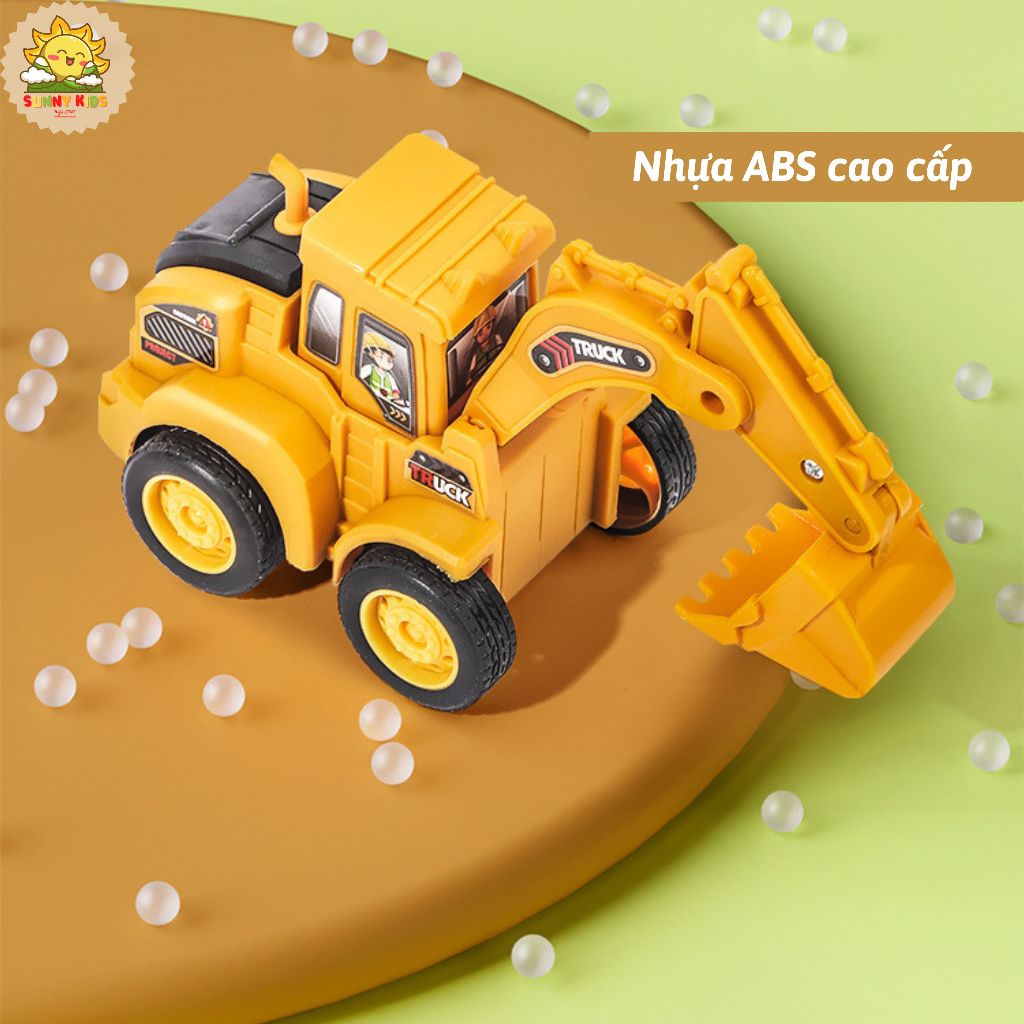 Xe Ô Tô Đồ Chơi Công Trường, Di Chuyển Quán Tính, Chất Liệu Cao Cấp, An Toàn Cho Bé, Xe Đồ Chơi Cho Bé Trai - Sunny Kids