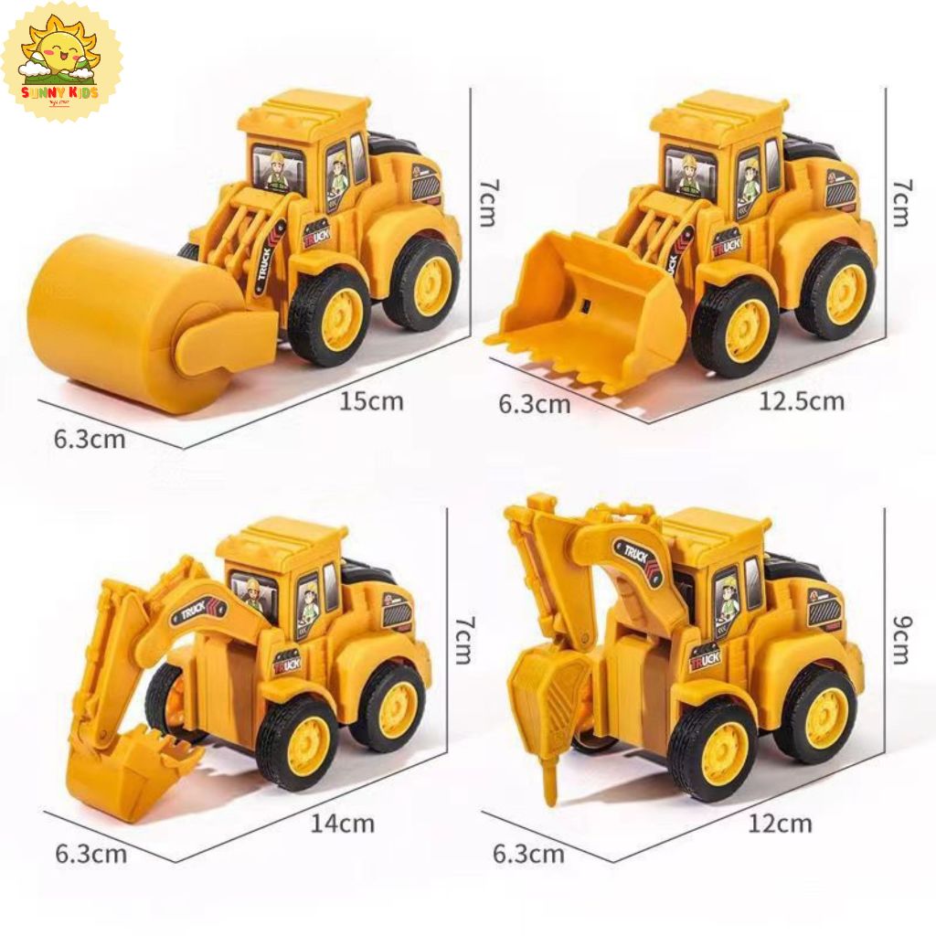 Xe Ô Tô Đồ Chơi Công Trường, Di Chuyển Quán Tính, Chất Liệu Cao Cấp, An Toàn Cho Bé, Xe Đồ Chơi Cho Bé Trai - Sunny Kids