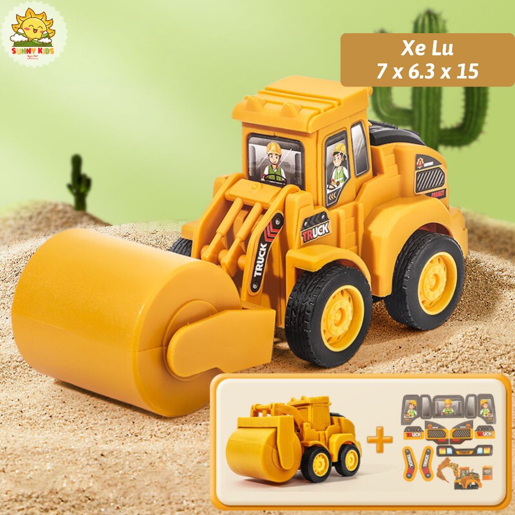 Xe Ô Tô Đồ Chơi Công Trường, Di Chuyển Quán Tính, Chất Liệu Cao Cấp, An Toàn Cho Bé, Xe Đồ Chơi Cho Bé Trai - Sunny Kids