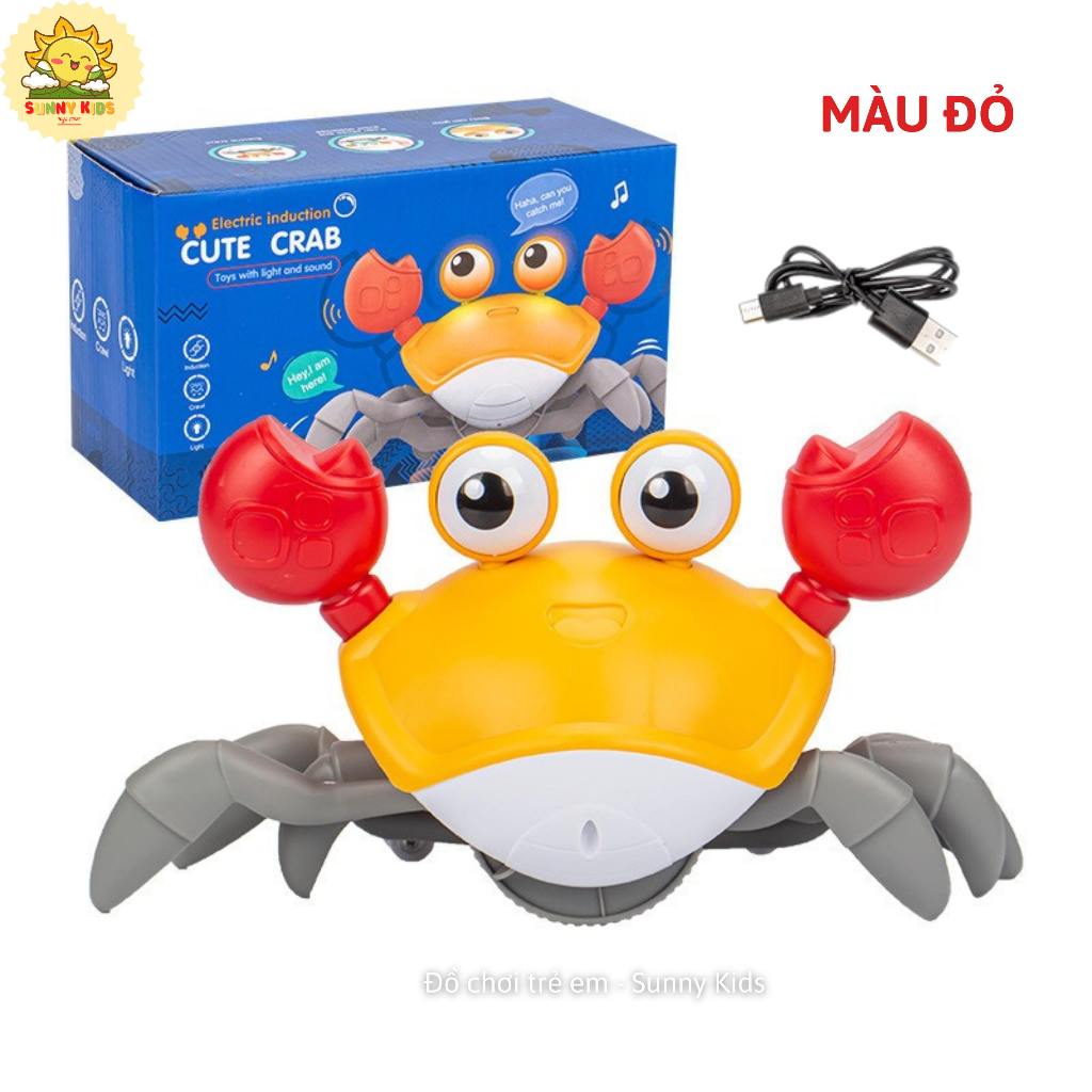 Đồ chơi Cho Bé Con Cua Tự Tránh Vật Cản, Bật/Tắt Nhạc Tiện Lợi, Pin Sạc Type C, 20 Phút Chơi Liên Tục - Sunny Kids