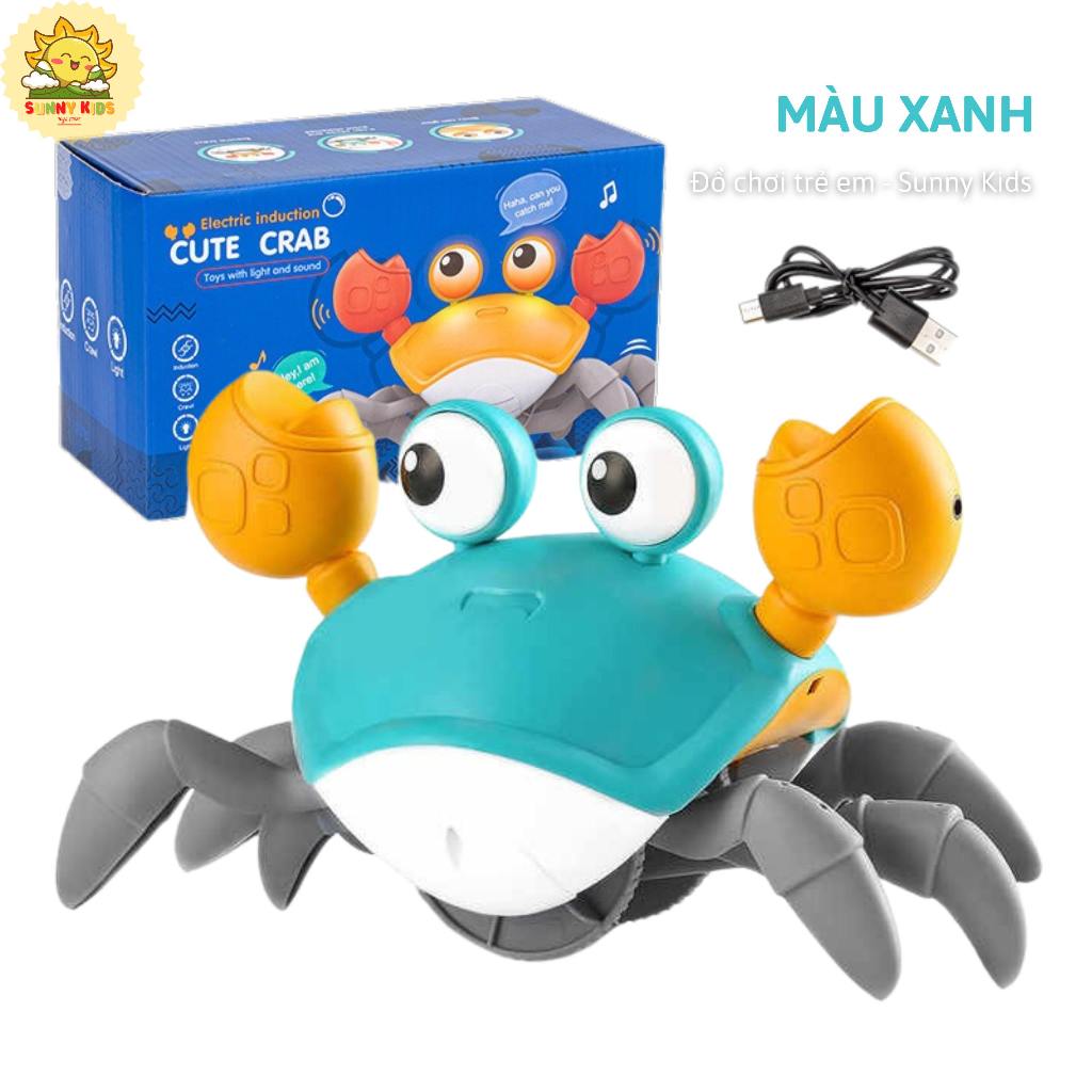 Đồ chơi Cho Bé Con Cua Tự Tránh Vật Cản, Bật/Tắt Nhạc Tiện Lợi, Pin Sạc Type C, 20 Phút Chơi Liên Tục - Sunny Kids