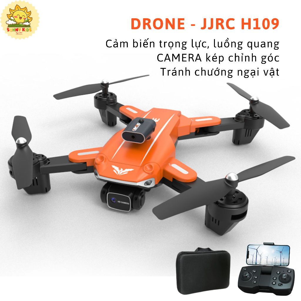Drone JJRC H109, Camera kép HD, Tự Tránh Va Chạm, Máy Bay Điều Khiển Từ Xa Nhiều Công Nghệ Cảm Biến Cao Cấp - Sunny Kids