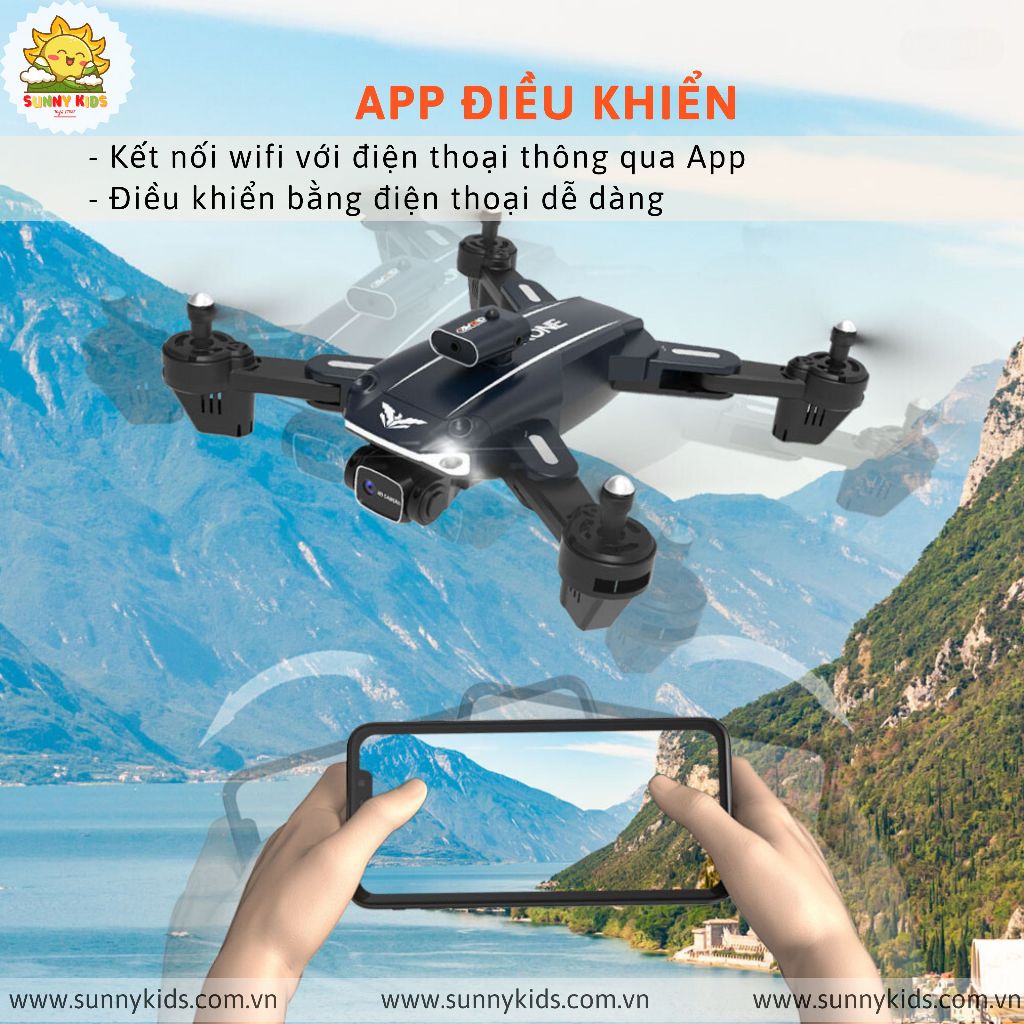 Drone JJRC H109, Camera kép HD, Tự Tránh Va Chạm, Máy Bay Điều Khiển Từ Xa Nhiều Công Nghệ Cảm Biến Cao Cấp - Sunny Kids