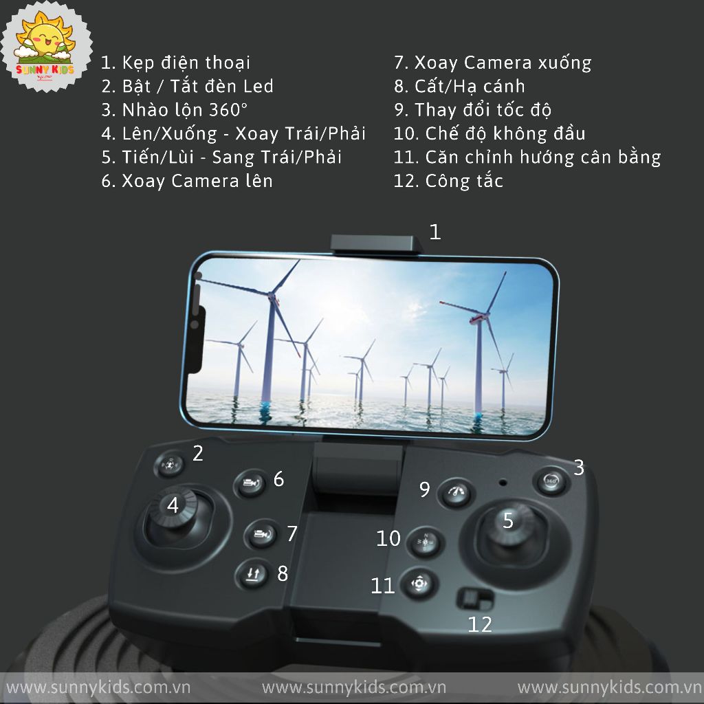 Drone JJRC H109, Camera kép HD, Tự Tránh Va Chạm, Máy Bay Điều Khiển Từ Xa Nhiều Công Nghệ Cảm Biến Cao Cấp - Sunny Kids