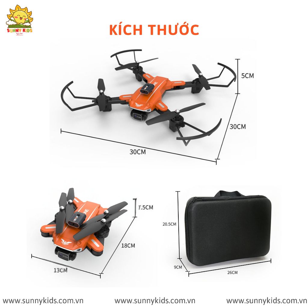 Drone JJRC H109, Camera kép HD, Tự Tránh Va Chạm, Máy Bay Điều Khiển Từ Xa Nhiều Công Nghệ Cảm Biến Cao Cấp - Sunny Kids