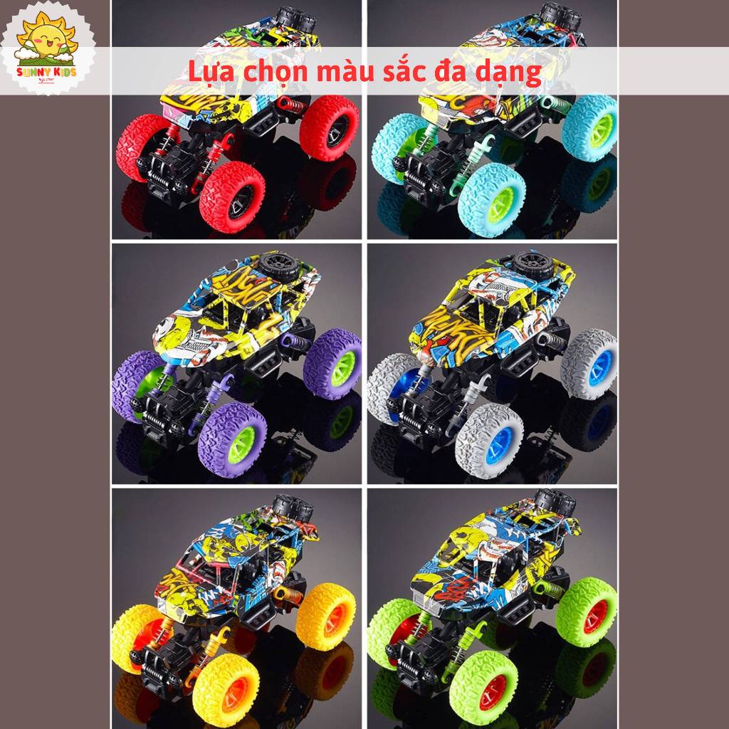 Xe Đồ Chơi Địa Hình 17cm, 6 Màu Sắc Nổi Bật, Chạy Đà 2 Cầu, Giảm Sóc 4 Bánh, Lốp Bằng Cao Su Chống Trượt - Sunny Kids