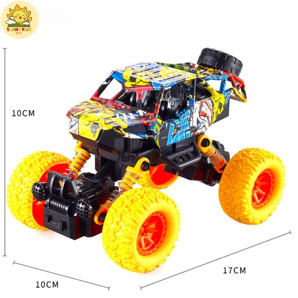Xe Đồ Chơi Địa Hình 17cm, 6 Màu Sắc Nổi Bật, Chạy Đà 2 Cầu, Giảm Sóc 4 Bánh, Lốp Bằng Cao Su Chống Trượt - Sunny Kids