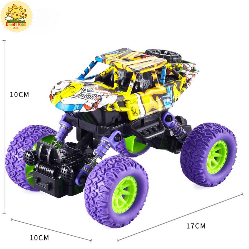 Xe Đồ Chơi Địa Hình 17cm, 6 Màu Sắc Nổi Bật, Chạy Đà 2 Cầu, Giảm Sóc 4 Bánh, Lốp Bằng Cao Su Chống Trượt - Sunny Kids