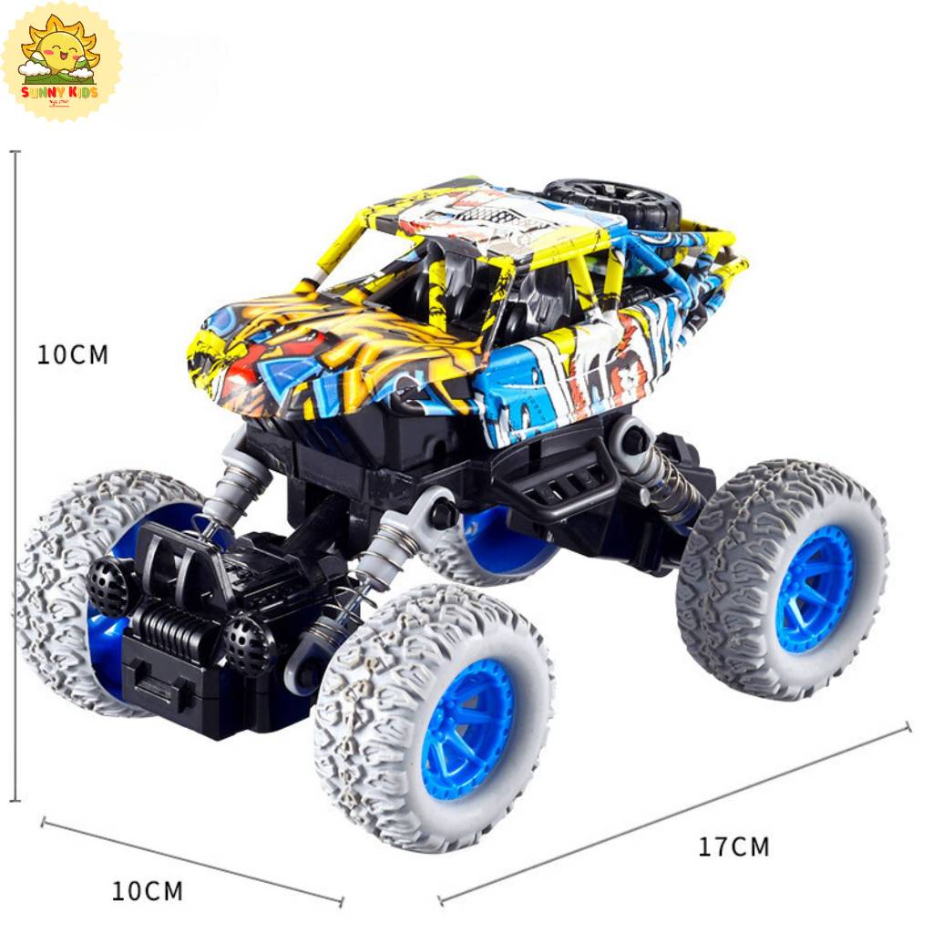 Xe Đồ Chơi Địa Hình 17cm, 6 Màu Sắc Nổi Bật, Chạy Đà 2 Cầu, Giảm Sóc 4 Bánh, Lốp Bằng Cao Su Chống Trượt - Sunny Kids