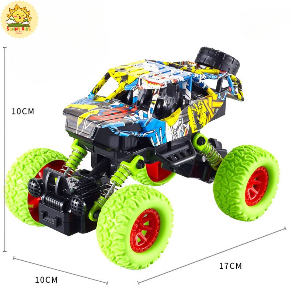 Xe Đồ Chơi Địa Hình 17cm, 6 Màu Sắc Nổi Bật, Chạy Đà 2 Cầu, Giảm Sóc 4 Bánh, Lốp Bằng Cao Su Chống Trượt - Sunny Kids