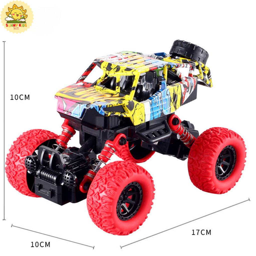 Xe Đồ Chơi Địa Hình 17cm, 6 Màu Sắc Nổi Bật, Chạy Đà 2 Cầu, Giảm Sóc 4 Bánh, Lốp Bằng Cao Su Chống Trượt - Sunny Kids