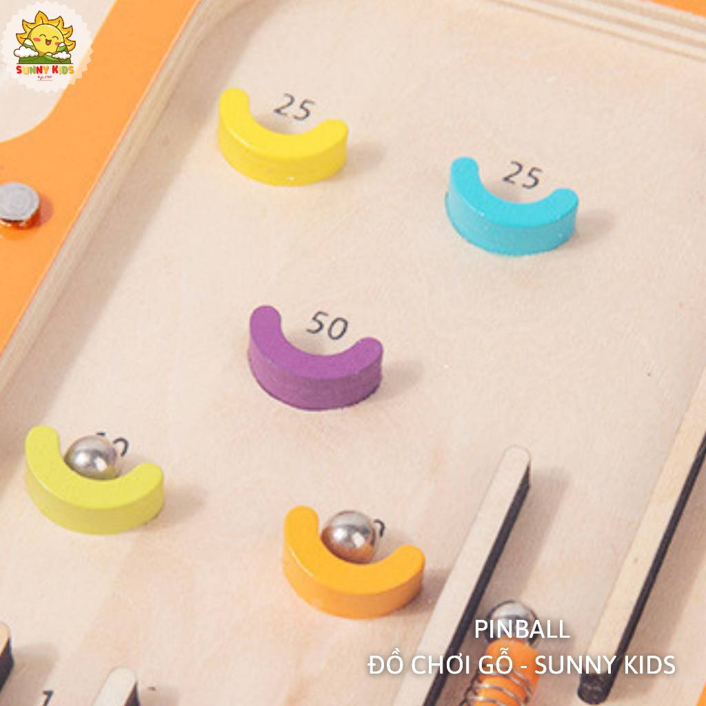 Đồ Chơi Bằng Gỗ Pinball, Rèn Luyện Đôi Tay Khéo Léo Và Sự Kiên Nhẫn Cho Bé, Rời Xa Các Trò Chơi Điện Tử - Sunny Kids
