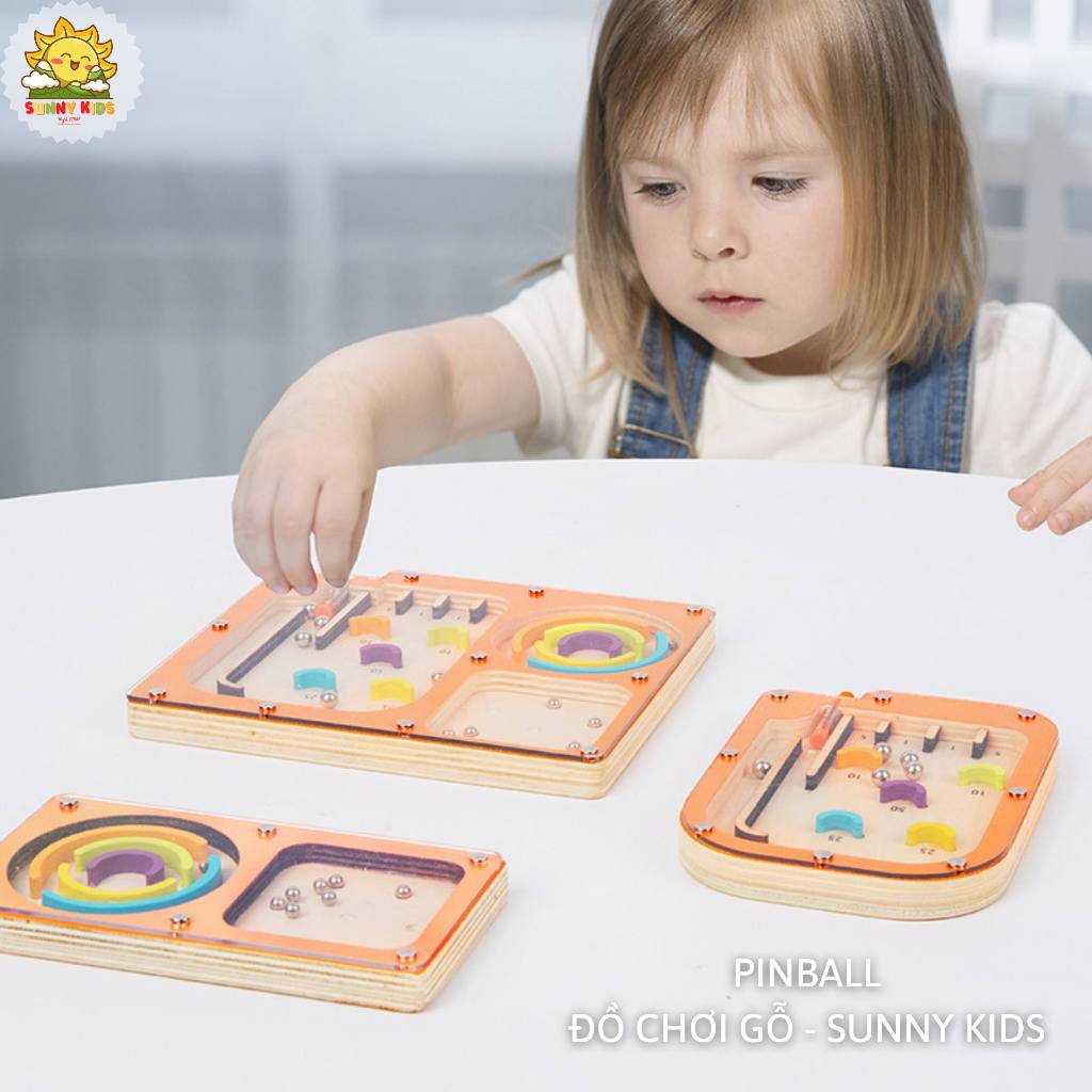 Đồ Chơi Bằng Gỗ Pinball, Rèn Luyện Đôi Tay Khéo Léo Và Sự Kiên Nhẫn Cho Bé, Rời Xa Các Trò Chơi Điện Tử - Sunny Kids