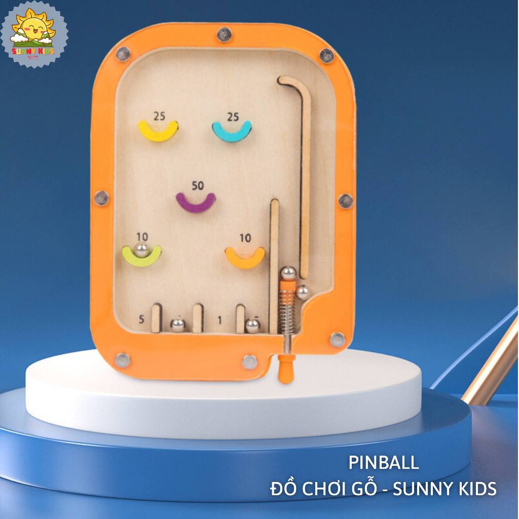 Đồ Chơi Bằng Gỗ Pinball, Rèn Luyện Đôi Tay Khéo Léo Và Sự Kiên Nhẫn Cho Bé, Rời Xa Các Trò Chơi Điện Tử - Sunny Kids