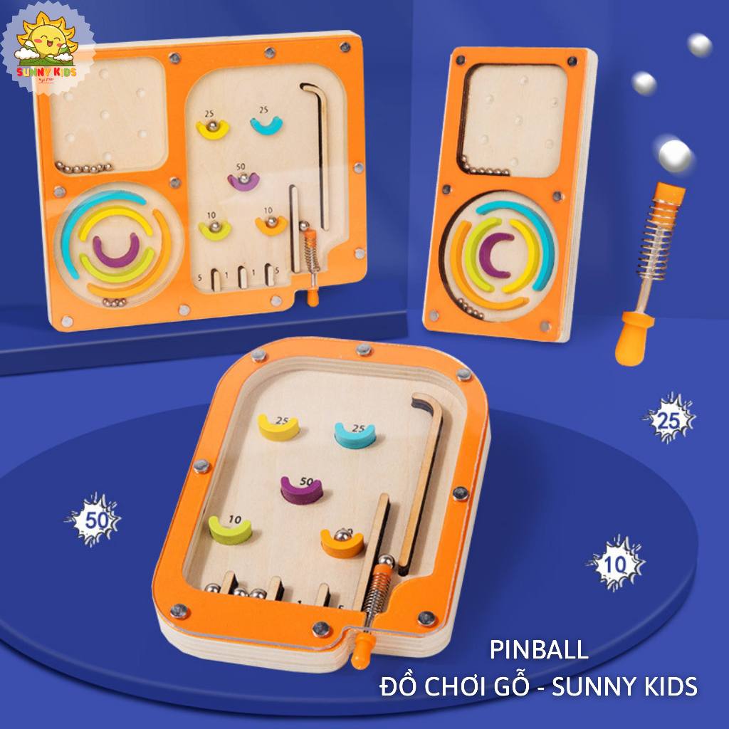 Đồ Chơi Bằng Gỗ Pinball, Rèn Luyện Đôi Tay Khéo Léo Và Sự Kiên Nhẫn Cho Bé, Rời Xa Các Trò Chơi Điện Tử - Sunny Kids