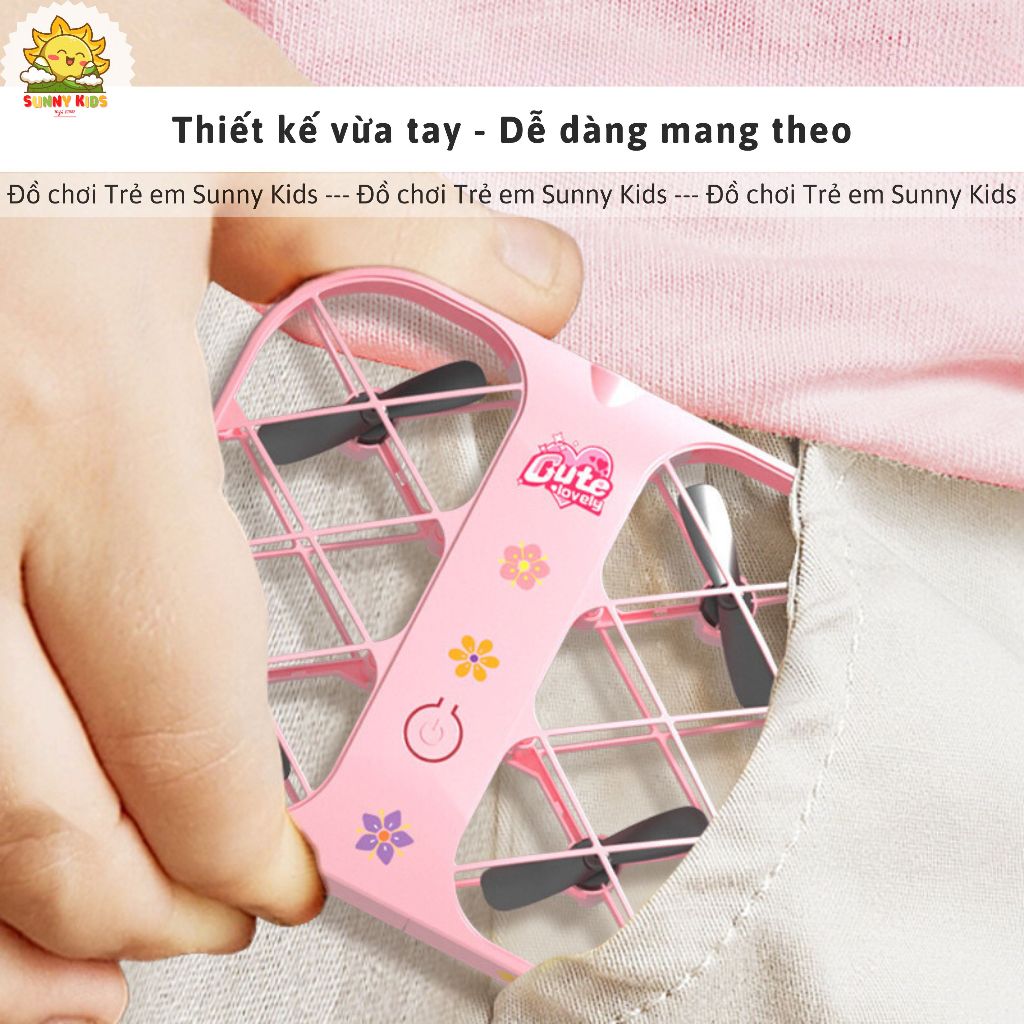 Drone Camera 4K JJRC H107 Màu Hồng cá tính, Sticker dễ thương, Đồ chơi Máy bay Điều khiển từ xa cho Bé gái - Sunny Kids