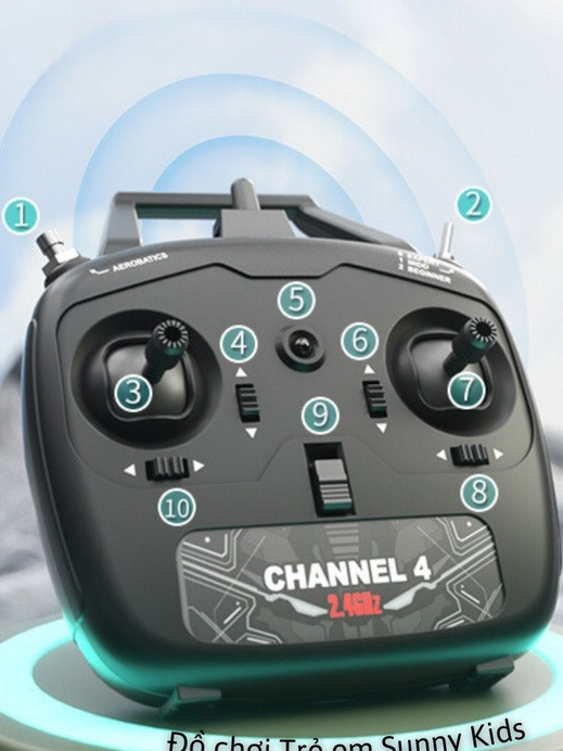 (4 KÊNH) Máy bay Điều khiển từ xa chuyên nghiệp P-51 MUSTANG W511, phạm vi 300m, 3 chế độ bay, tự cân bằng - Sunny Kids
