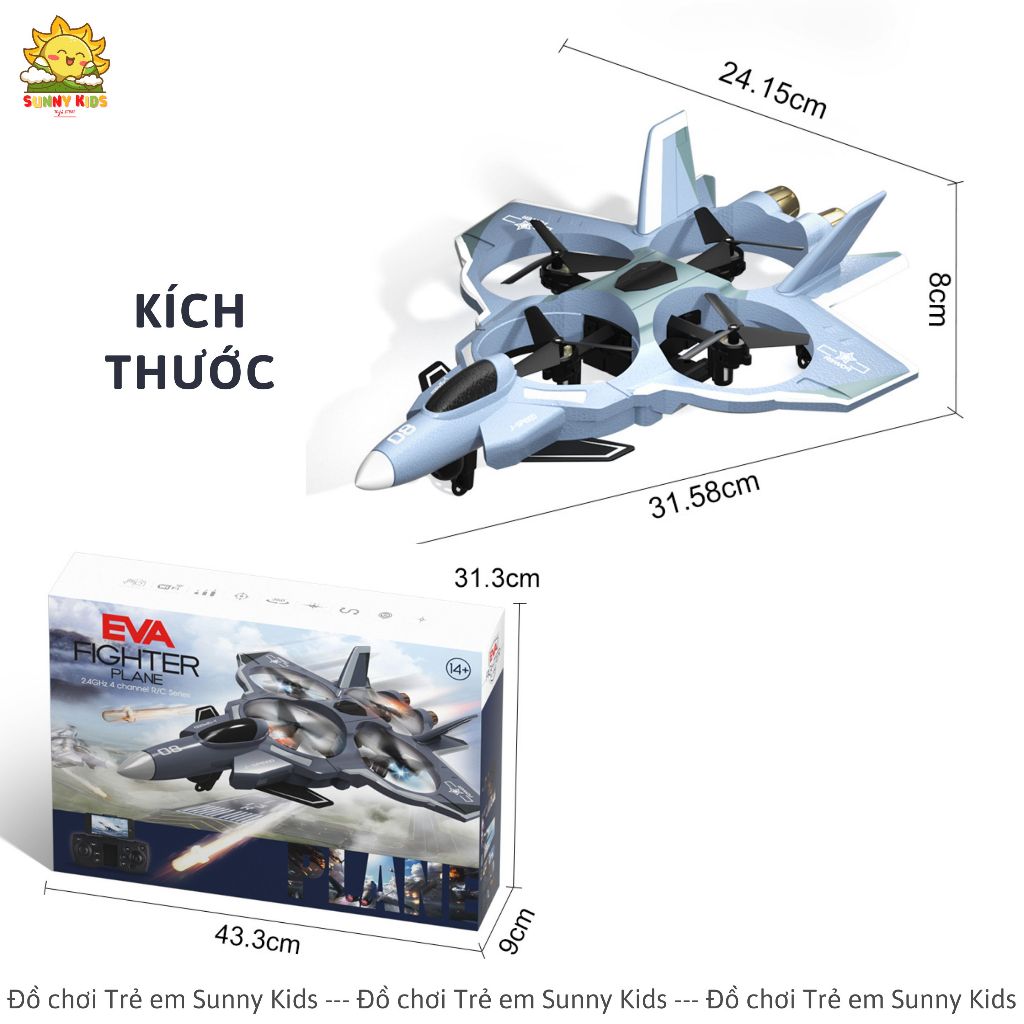 Máy bay Điều khiển từ xa Drone JJRC H121, Camera HD kết nối điện thoại, Đồ chơi Máy bay xốp dễ điều khiển - Sunny Kids