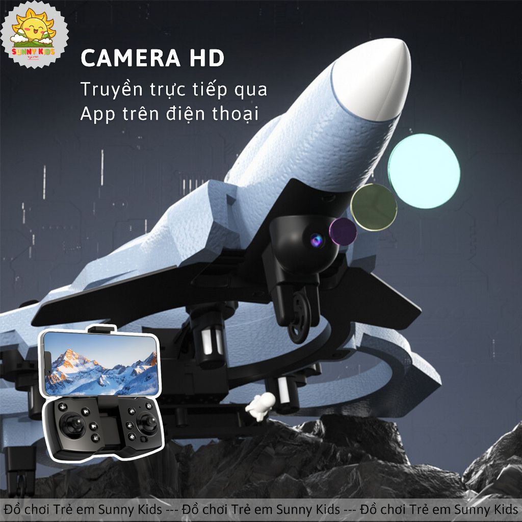 Máy bay Điều khiển từ xa Drone JJRC H121, Camera HD kết nối điện thoại, Đồ chơi Máy bay xốp dễ điều khiển - Sunny Kids
