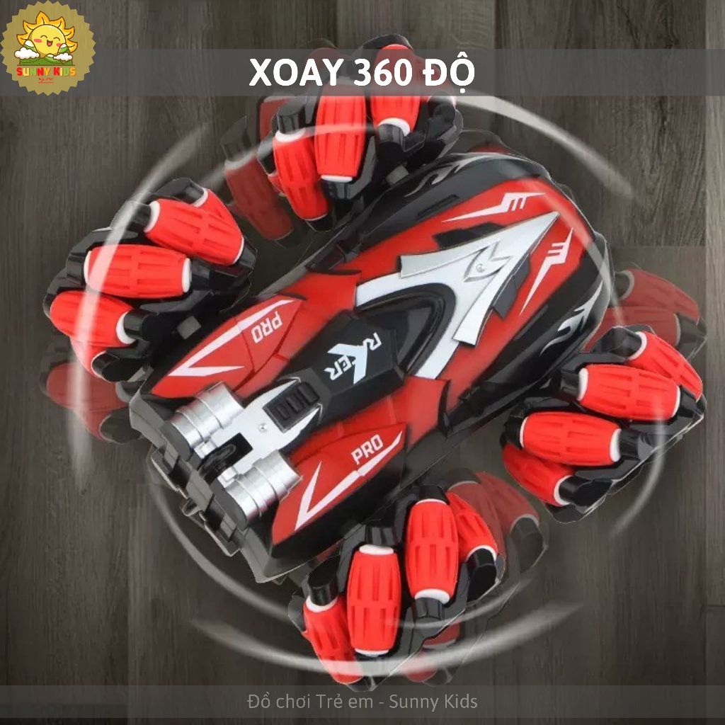 Xe Đồ Chơi STUNT SUV Xoay 360 Độ, Di Chuyển 8 Hướng, Điều Khiển Từ Xa, Đồng Hồ Cử Chỉ, Âm thanh, Ánh sáng - Sunny Kids