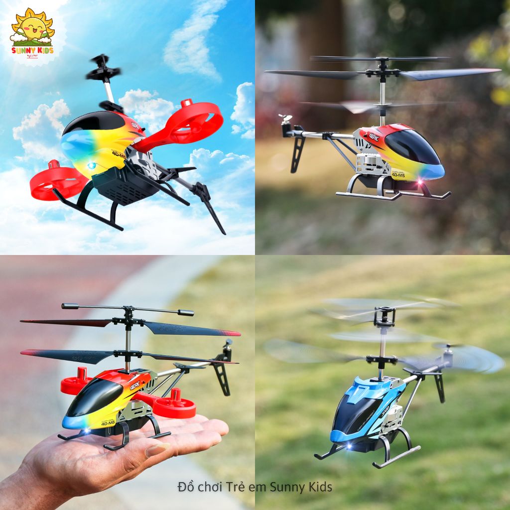 Máy Bay Trực Thăng Điều Khiển Từ Xa Cao Cấp 4DRC M5, 4.5 Kênh 6 Chiều, Máy Bay Đồ Chơi Cố Định Độ Cao - Sunny Kids