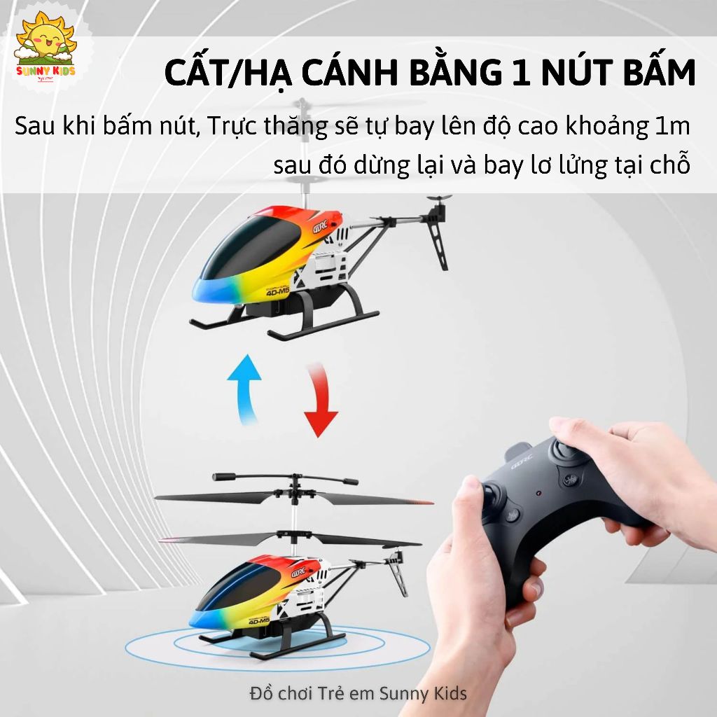 Máy Bay Trực Thăng Điều Khiển Từ Xa Cao Cấp 4DRC M5, 4.5 Kênh 6 Chiều, Máy Bay Đồ Chơi Cố Định Độ Cao - Sunny Kids