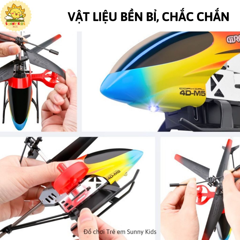 Máy Bay Trực Thăng Điều Khiển Từ Xa Cao Cấp 4DRC M5, 4.5 Kênh 6 Chiều, Máy Bay Đồ Chơi Cố Định Độ Cao - Sunny Kids